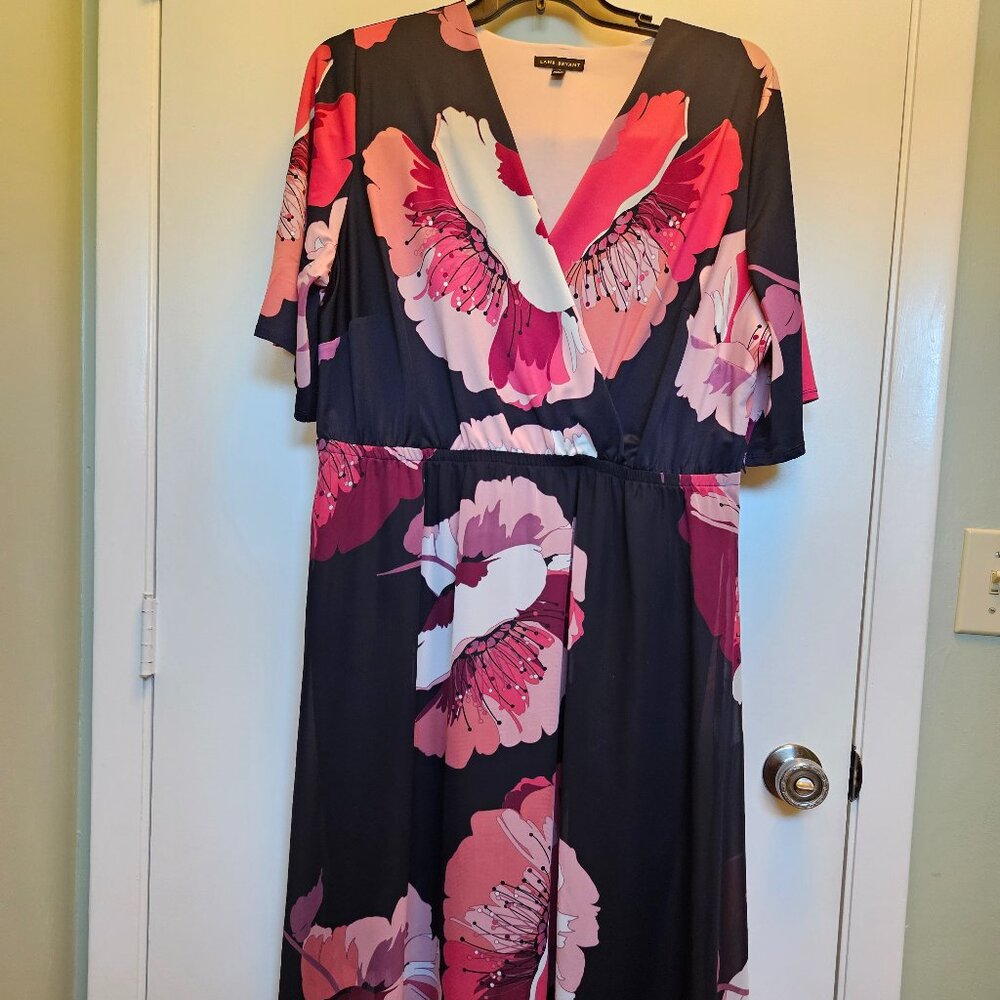 Size 18 Lane Bryant Floral Midi Dress